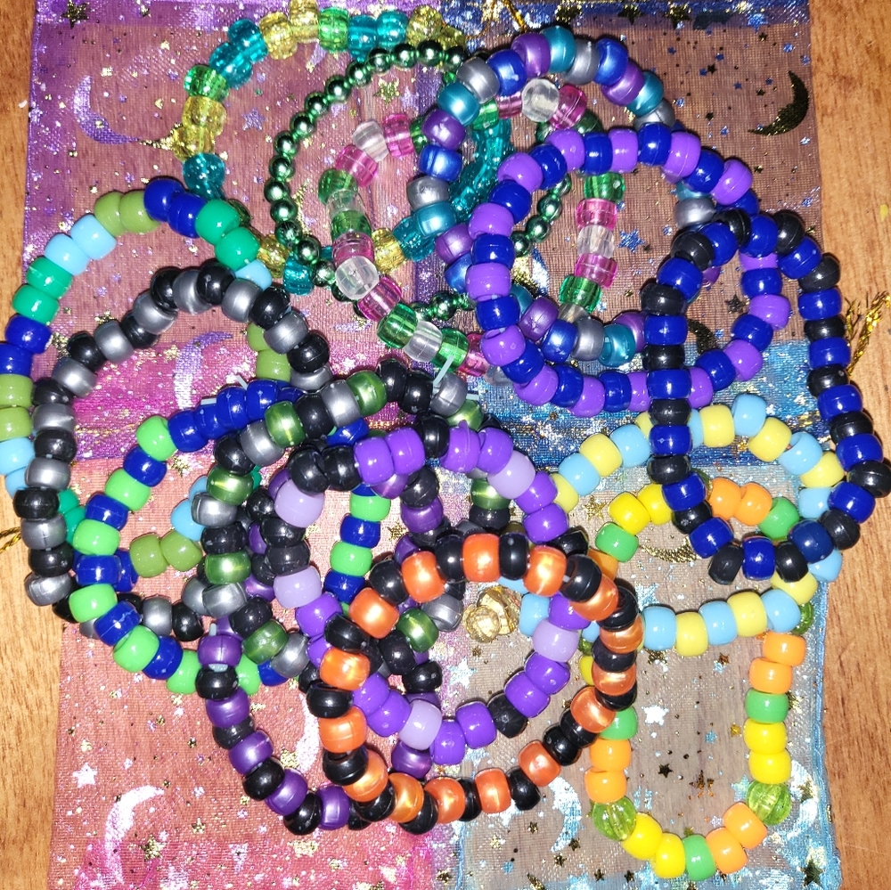 kandi bracelets, Kawaii kandi bundle
